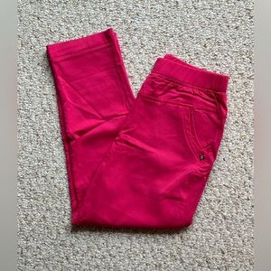 Hot Pink Mid Calf Capri Female Pants